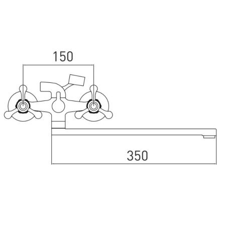 Смеситель для ванны Gross Aqua Yota 7088039C-35L(F)