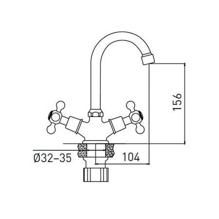 Смеситель для умывальника Gross Aqua Yota 6088039С-В06