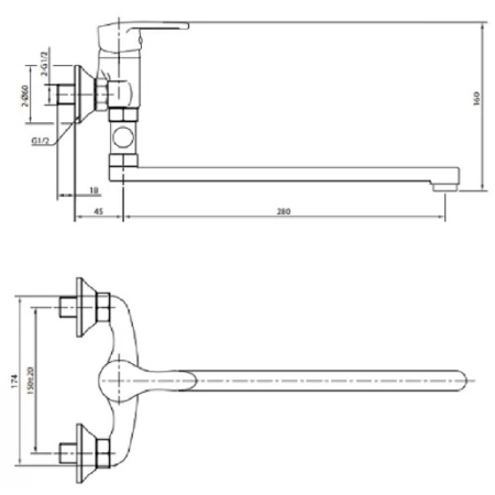 Смеситель для ванны Istok life Standard 0402.717