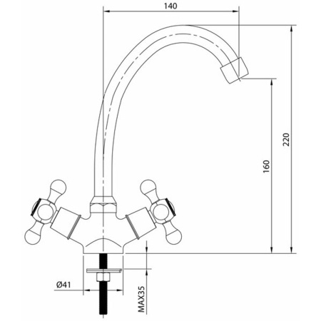 Смеситель для кухни  Istok life Standard 0402.712