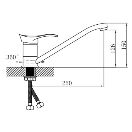 Смеситель для кухни Potato P4901