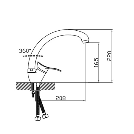 Смеситель для кухни Potato P41214