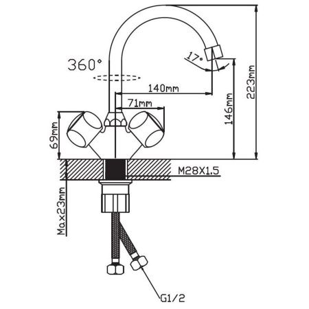 Смеситель для умывальника Эверест B10-336