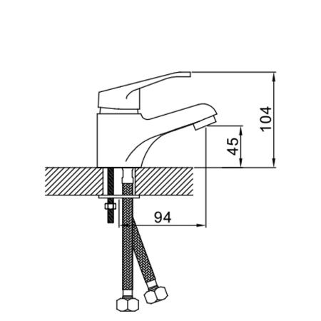 Смеситель для умывальника Эверест B10-028
