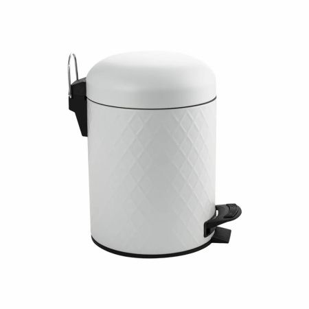 Ведро для мусора Санакс 1505 Белое из нержавеющей стали с педалью 5л Ведро для мусора Санакс 1505 Белое из нержавеющей стали с педалью 5л