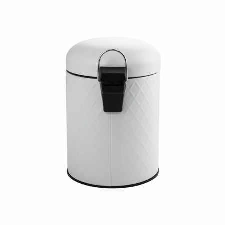 Ведро для мусора Санакс 1505 Белое из нержавеющей стали с педалью 5л Ведро для мусора Санакс 1505 Белое из нержавеющей стали с педалью 5л