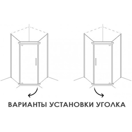 Душевое ограждение ALEX BAITLER AB245-90 (900*900*2000) тонированное стекло 8 мм