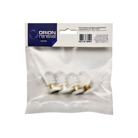 ORION Ролики дверные одинарный эксцентриковые, пластик, 4 шт, в п/у  0101011