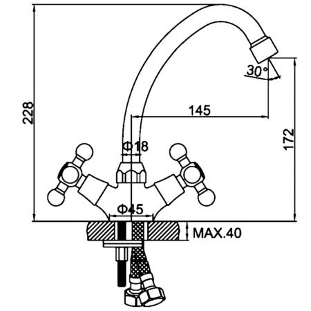 Смеситель для кухни Ledeme H19 L4119