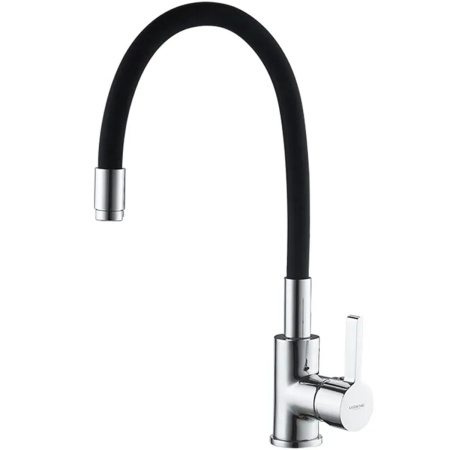 Смеситель для кухни Ledeme Rainbow L4898-2 с гибким изливом черный