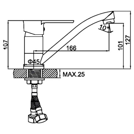 Смеситель для кухни Ledeme H46 L4546-2