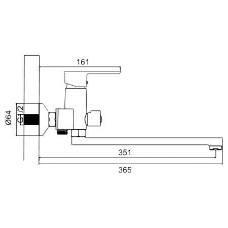 Смеситель для ванны Ledeme H46 L2246