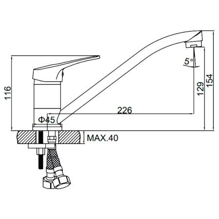 Смеситель для кухни Ledeme H13 L4813