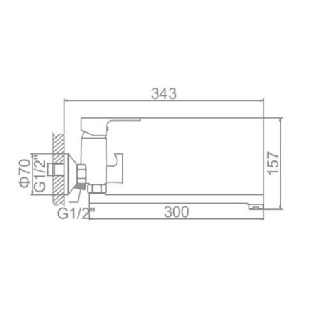 Смеситель для ванны Ledeme H03 L2203