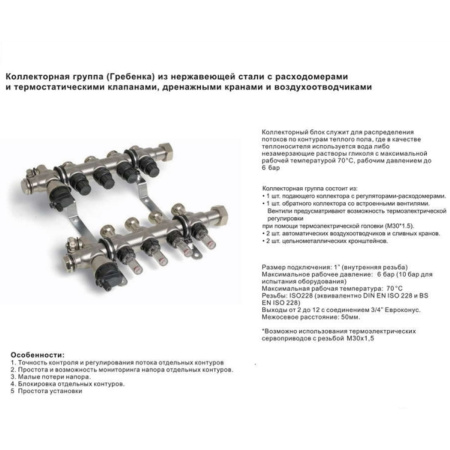 Коллекторная группа с расходомерами 1