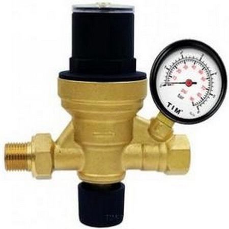 Клапан автоматической подпитки с манометром 1/2"х1/2" Вн/Нр Tim AF0206A