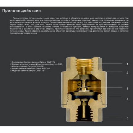 Обратный клапан 1/2