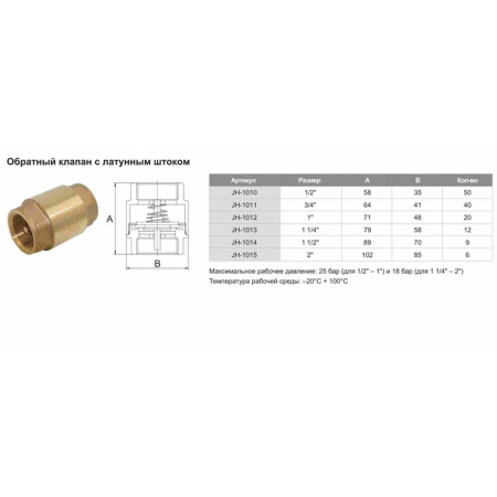 Обратный клапан 1/2