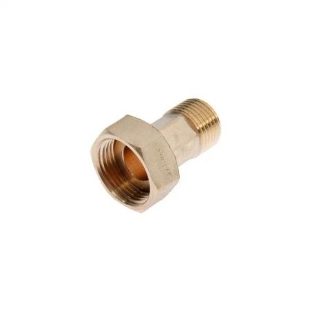 Штуцер для счётчика воды с накидной гайкой ф1/2"х3/4 Н/В  TIM HS032