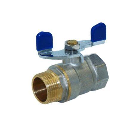 Кран шаровой 3/4" Вн/Нр бабочка Tim V03FM-1 эконом