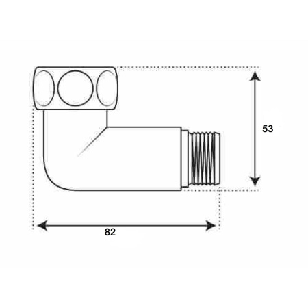 Соединение угловое для полотенцесушителей TIM K3-LFM033 3/4
