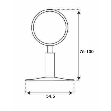 Крепление телескопическое для полотенцесушителей TIM K21-3/4 3/4