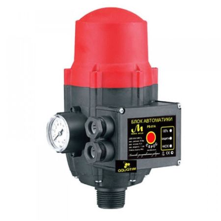 Блок автоматики с манометром для насоса TIM PS-01A