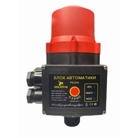 Блок автоматики с манометром для насоса TIM PS-01A