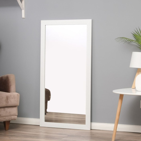 Зеркало для ванной Милана 600х1200 Белый в багете из пластика