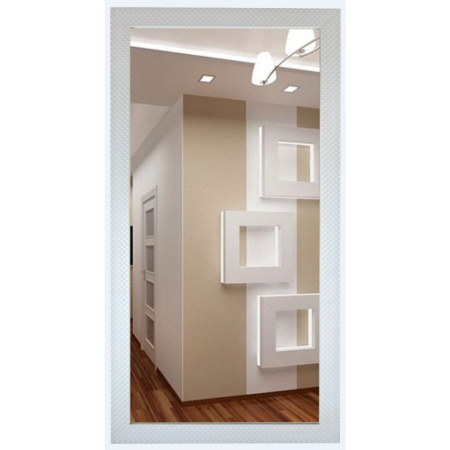 Зеркало для ванной Милана 600х1200 Белый в багете из пластика