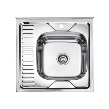 Мойка для кухни накладная LEDEME L96060-6R из нержавеющей стали, 60*60 см без сифона