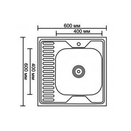 Мойка для кухни накладная LEDEME L96060-6R из нержавеющей стали, 60*60 см без сифона