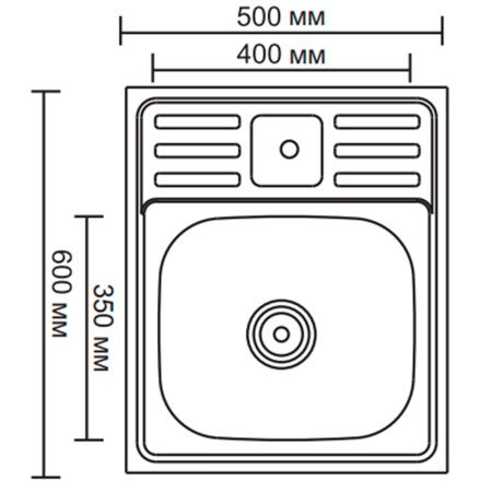 Мойка для кухни накладная LEDEME L75060 из нержавеющей стали, 50*60 см без сифона