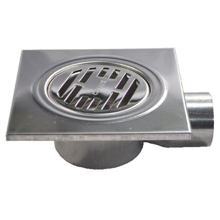 Трап Санакс из нержавеющей стали 150х150   горизонтальный 00023