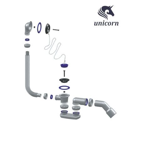 Сифон для ванны и глубокого поддона Unicorn S12