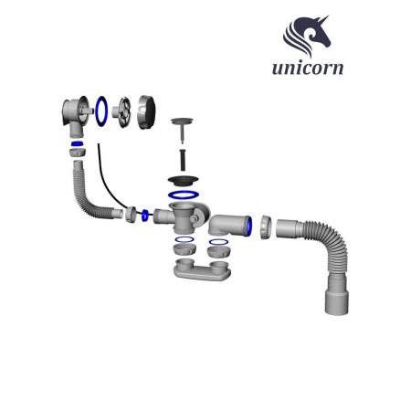 Сифон-автомат для ванны Unicorn S102