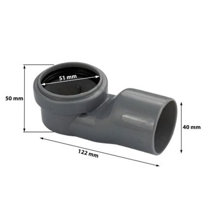 Нижняя часть трапа MAGdrain пластиковая для бокового подключения к канализации  015