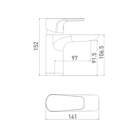 Смеситель для умывальника Gross Aqua Evo 6241297С