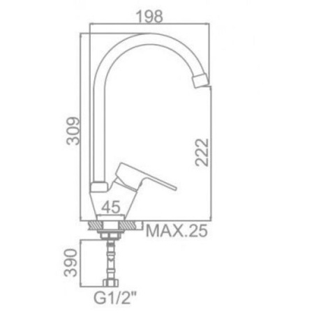 Смеситель для кухни Ledeme H03 L5803
