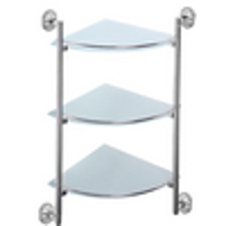 Полка для ванной LEDEME L1907-3 угловая настенная стеклянная 3 яруса