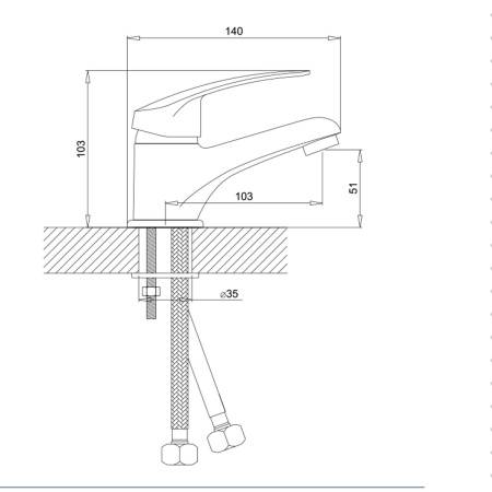 Смеситель для умывальника Diadonna D80110112