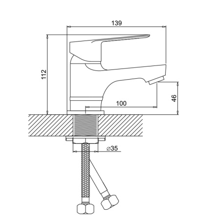 Смеситель для умывальника Diadonna D80110119
