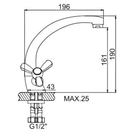 Смеситель для кухни Ledeme H09 L4409