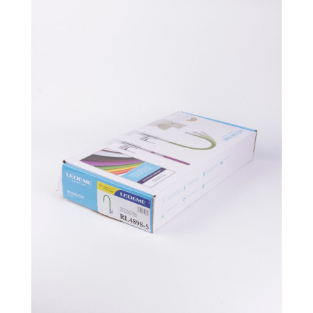 Смеситель для кухни Ledeme Rainbow L4898-5 с гибким изливом зеленый