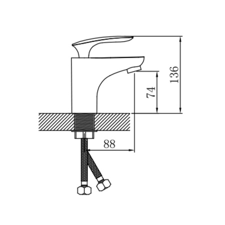 Смеситель для умывальника Potato P10234