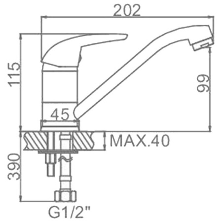 Смеситель для кухни Ledeme H38-B L4538-B