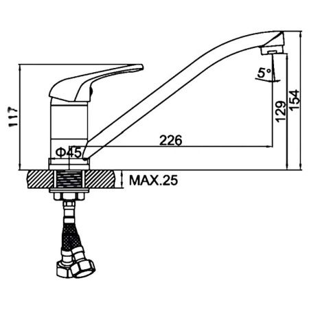 Смеситель для кухни Ledeme H39 L4939-B