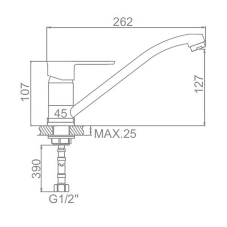 Смеситель для кухни Ledeme H46 L4946