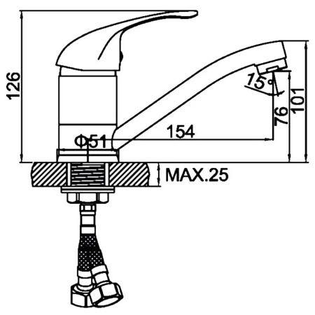 Смеситель для кухни Ledeme H29 L4529B-2