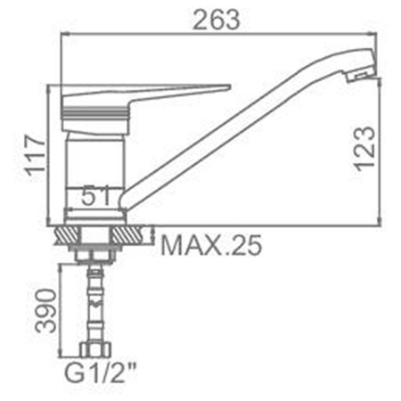 Смеситель для кухни Ledeme H56 L4956